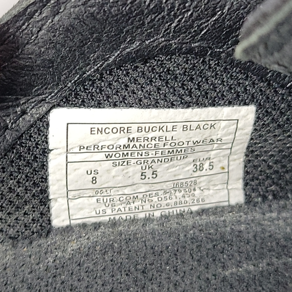 Merrell Q Form Encore Buckle Black Ortholite Air Cushion Shoes Womens Size 8 - Picture 12 of 12